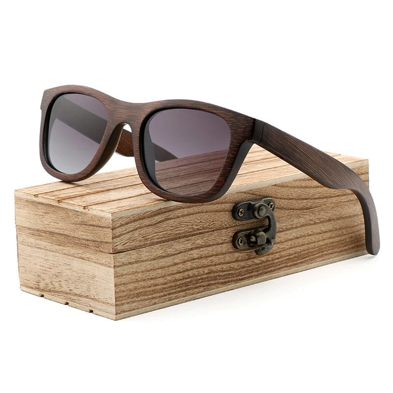 Handmade Natural Bamboo Wooden Sunglass Fashion Polarized Sunglasses for Men Women's Shade Sun Glasses Wood Oculos De Sol