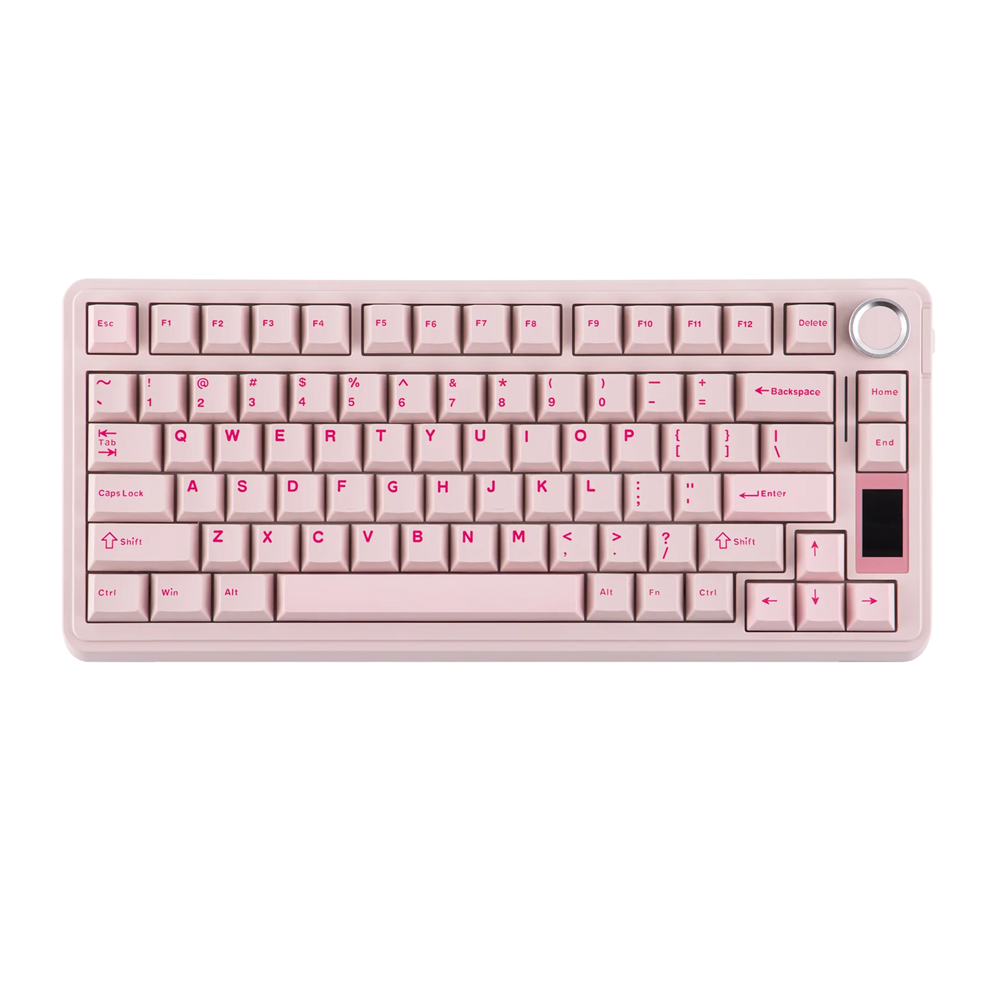 Teclado mecánico EPOMAKER X AULA EA75 MAX 75% ANSI US con hot-swap, montaje gasket, conexión por cable/BT/inalámbrica 2.4GHz, pantalla y perilla