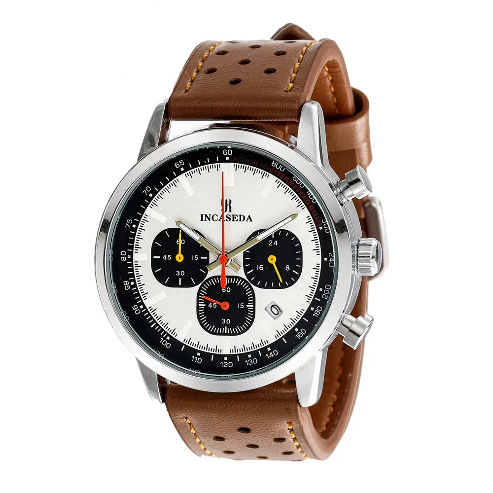 2025 INCASEDA chronograph multifunctional quartz movement men's luxury series ultra bright luminous fashionable quartz watch