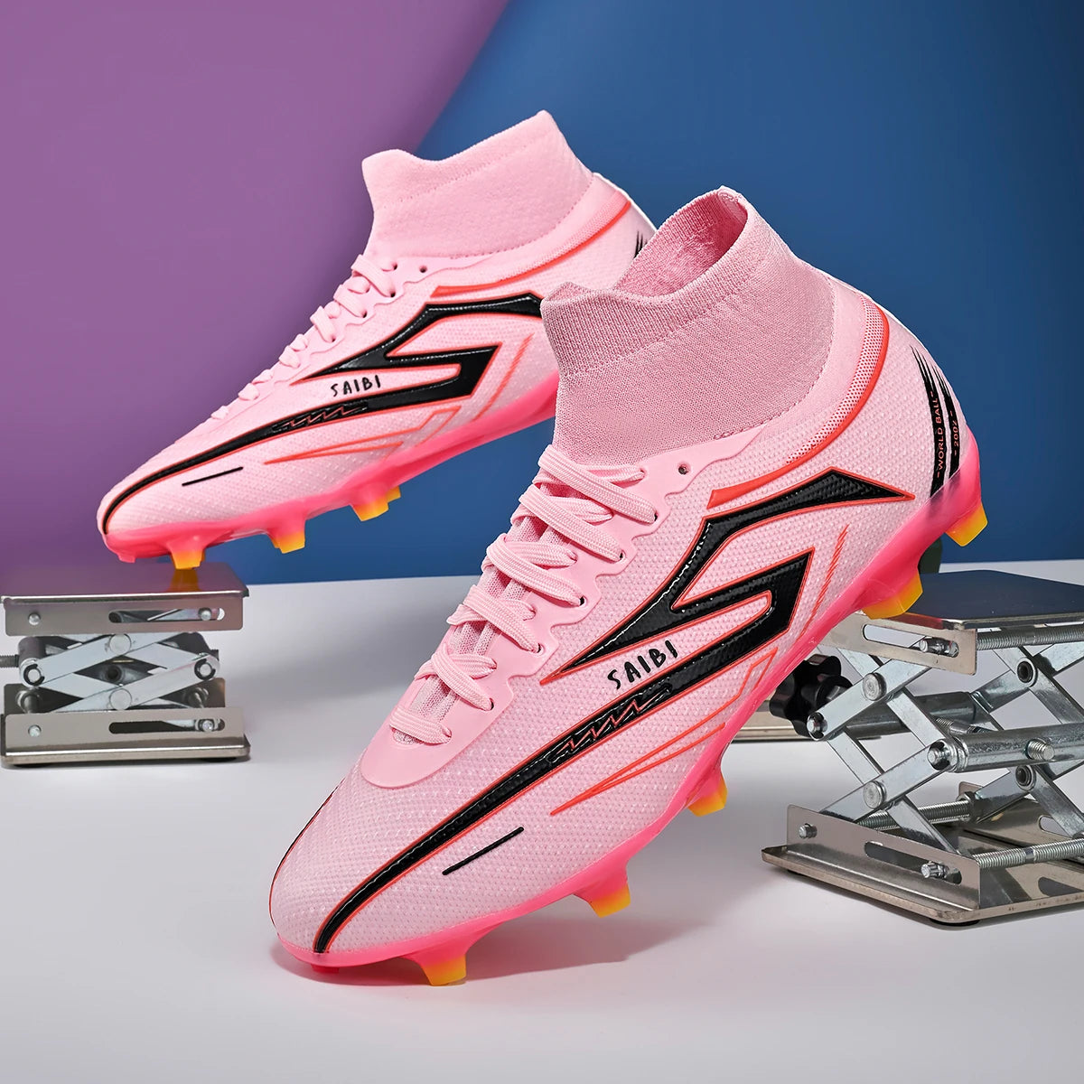 Men's Football Shoes, Anti-Slip Boots, AG/FG Spikes, Professional Training Shoes, Breathable Football Shoes