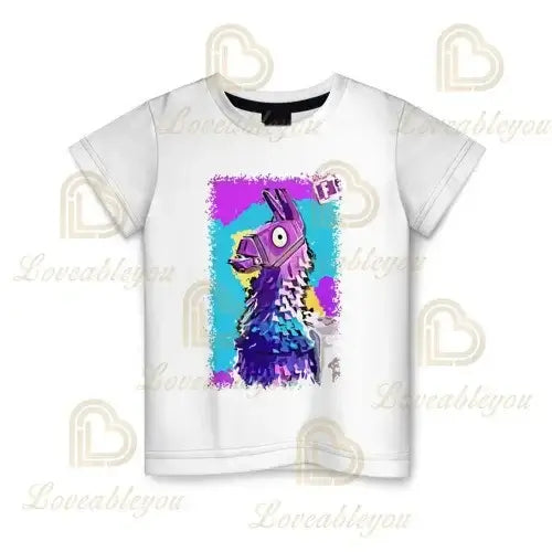 Cartoon Fortnite Neues Sommer-Kinder-T-Shirt, 3D-bedruckt, für Jungen und Mädchen, Streetwear für Erwachsene und Kinder, lustiges Tee mit Rundhalsausschnitt