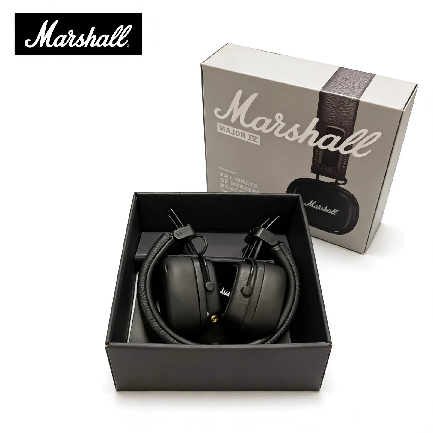 Marshall Major IV Wireless Bluetooth Headphones with Deep Bass, Foldable On-Ear Headset, Premium Sport Gaming Headphones with Mic, Long Battery Life