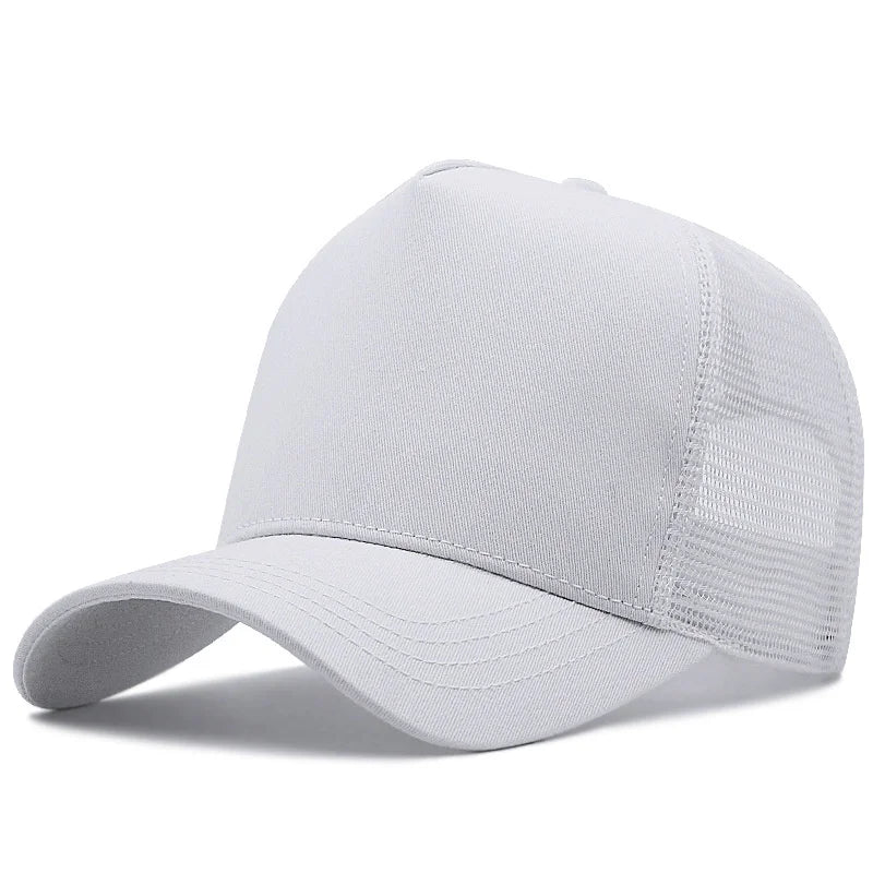 2024 Adult Summer Cotton Trucker Hat Lady Mesh Sun Hats Big Hat Men Plus Size Baseball Caps 55-60cm 60-65cm