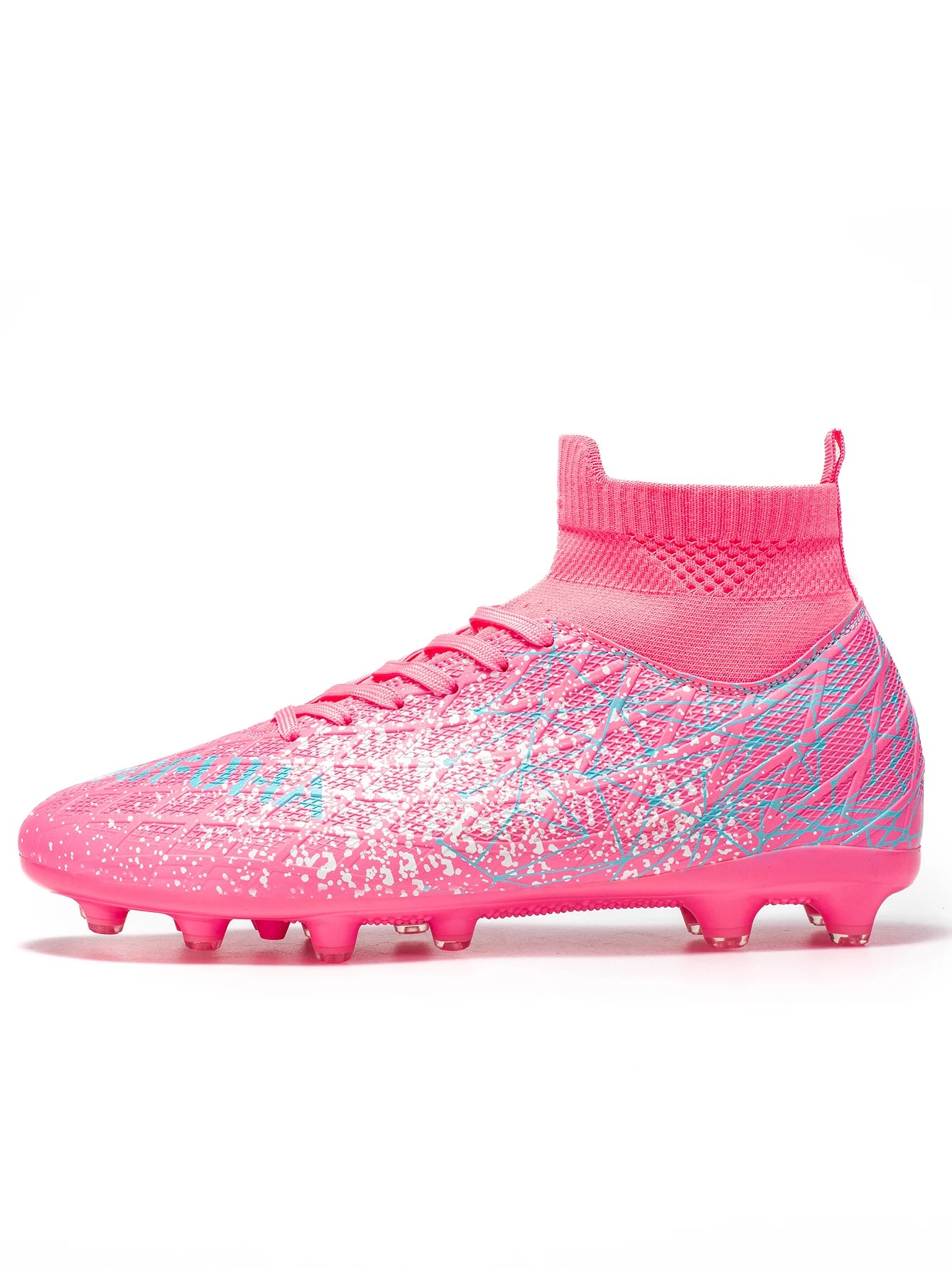 AG/FG Athletic Soccer Cleats PU Fabric Comfort Upper TPU Anti-Slip Long Studs Sole Reliable Quality Adult Kids Training Shoes