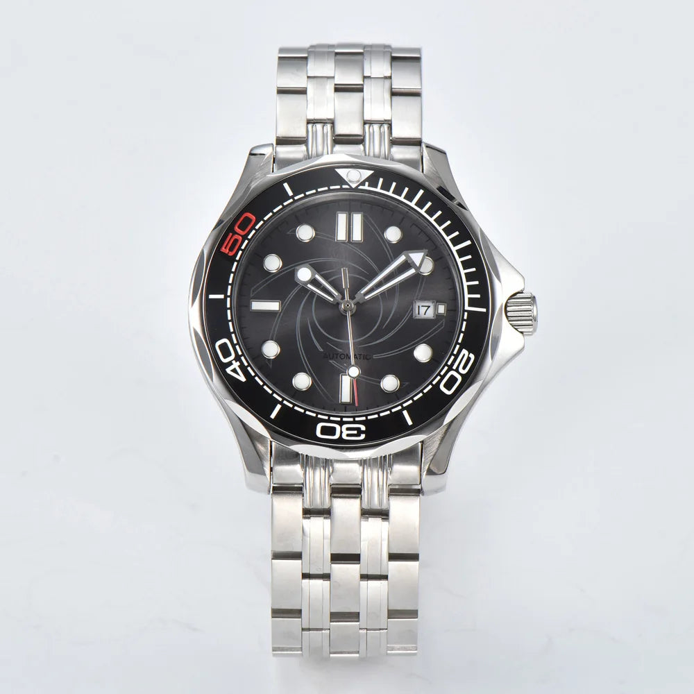 Men's Automatic Mechanical Watch 41mm Stainless Steel Waterproof Case Ceramic Bezel Men's Fashion Business Watch