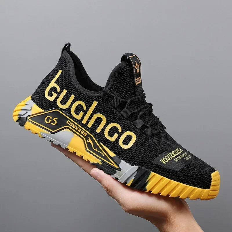 Running Sport Fashion High Top Sneakers Zapatillas De Deporte 2024 Men Casual Mesh Shoes Light Soft Breathable Vulcanized Shoes