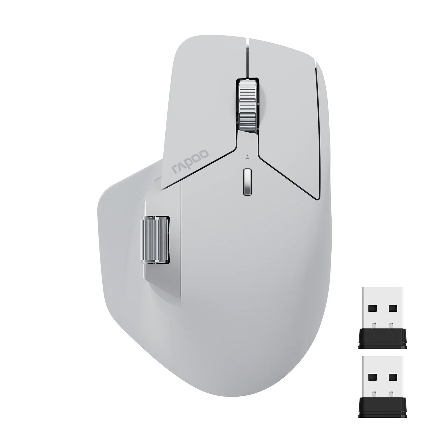 Rapoo MT760L/MT760M monen tilan ladattava langaton hiiri, ergonominen, 4000 DPI, tukee jopa 4 laitetta, Bluetooth-hiiri