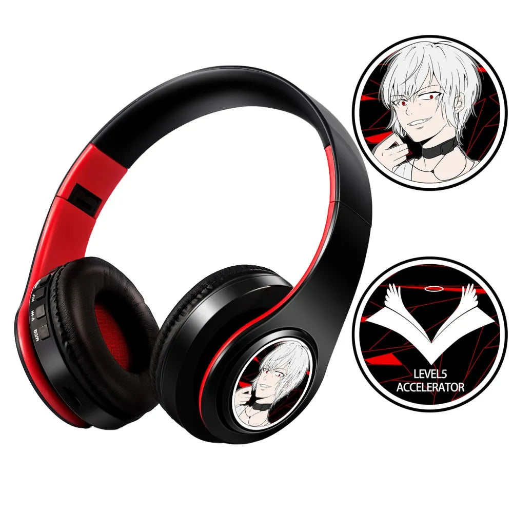 Fate Grand Order Jeanne d'Arc Anime Bluetooth Headphones Wireless Gaming Headset with Microphone, Stereo Sound, Silent Disco Earphones
