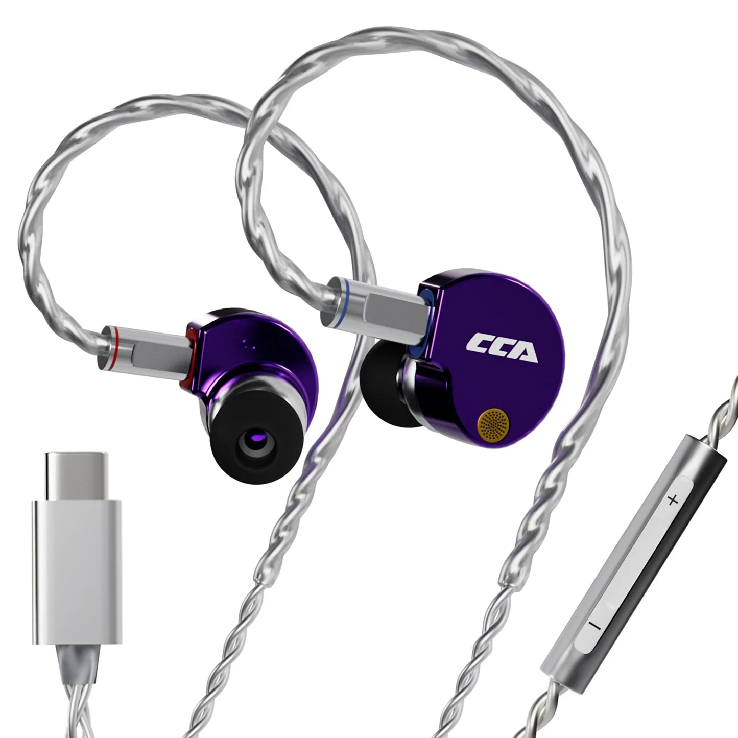 CCA Phoenix HiFi Earphones Dynamic Drive LCP Diaphragm Earphones Noise Cancelling Replaceable 2PIN Cable Gaming Wired Earphone