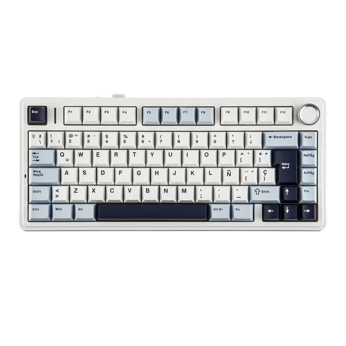 EPOMAKER AULA F75 ISO-ES 75% QWERTY español, teclado mecánico gaming inalámbrico con cable/Bluetooth/2.4GHz, hot-swap, montaje gasket y retroiluminación RGB
