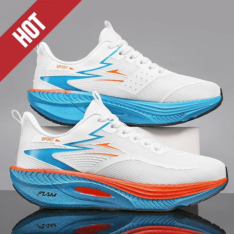 NEW Running Shoes Carbon Board Marathon Men Sports Breathable Lightweight Women's Comfortable Athletic Nonskid Sneakers Casual