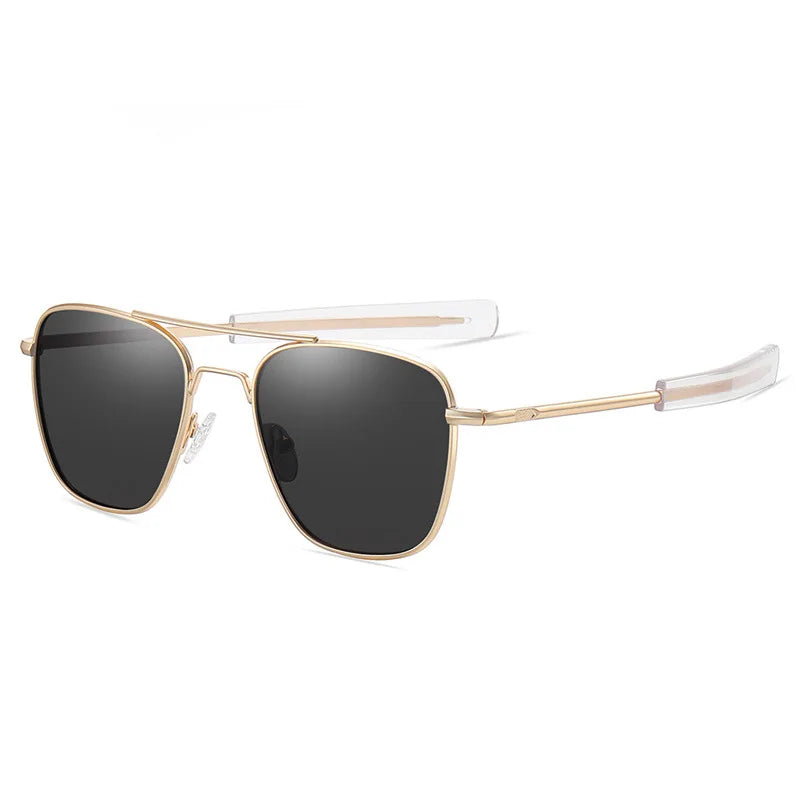 Retro Sunglasses Men Metal Frame Polarized Lens Sun Glasses Male Classic Driving Pilot Brand Design Anti-Glare Sunglass UV400