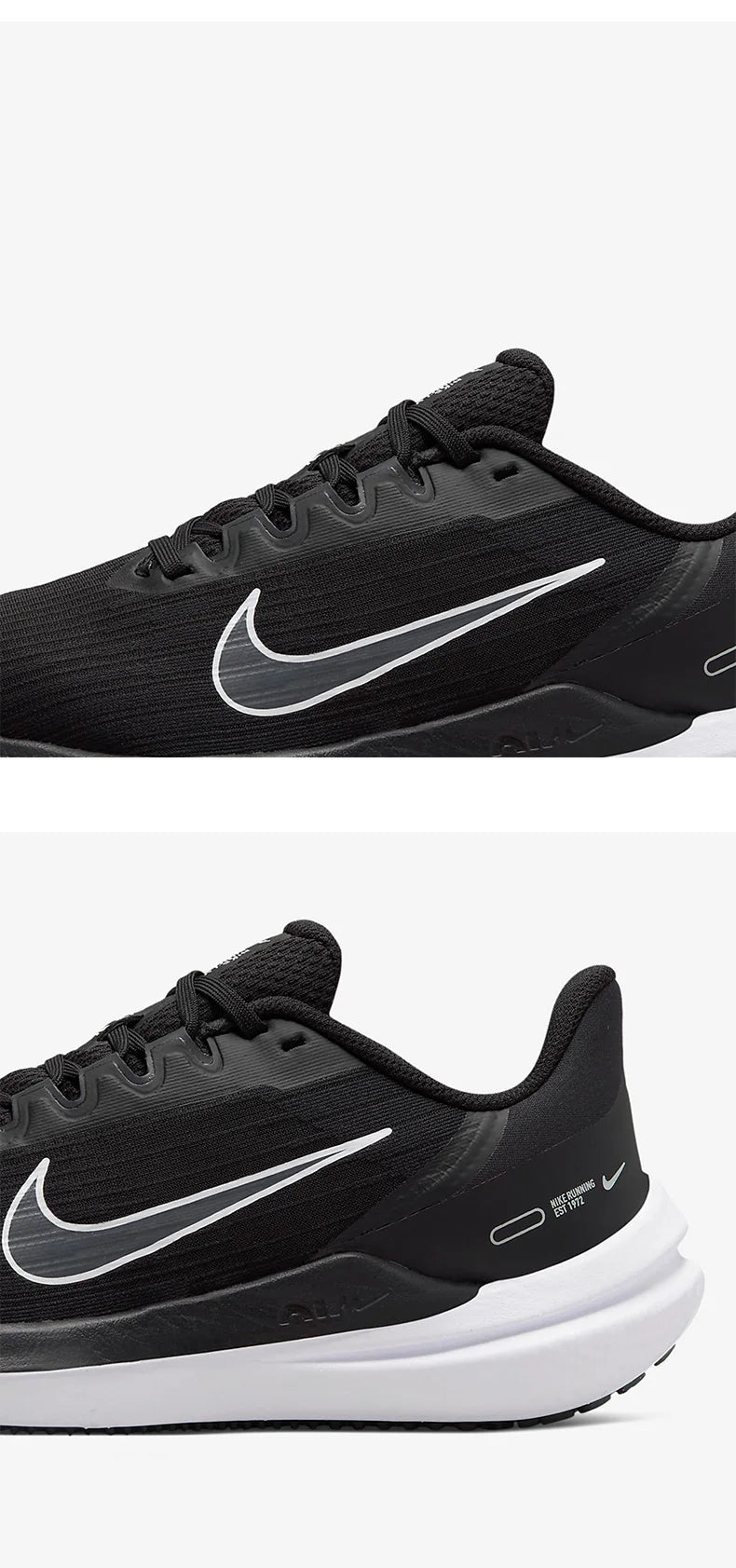 Nike Authentic Air Winflo 9 Women's Lightweight Wear-Resistant Running Shoes DD8686-001
