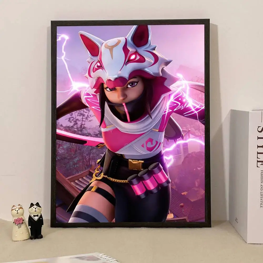 Game F-Fortnite Poster Surprise Home Decoration Picture Wall Art for Study Living Room Decor