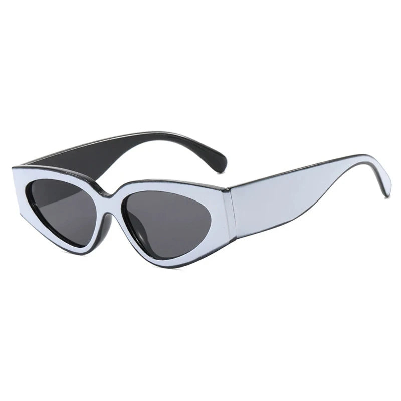 2025 New Fashion Cat Eye Small Oval Women Sunglasses Men Trendy Y2K Punk Sun Glasses Female Travel Shade Vintage Eyewear UV400
