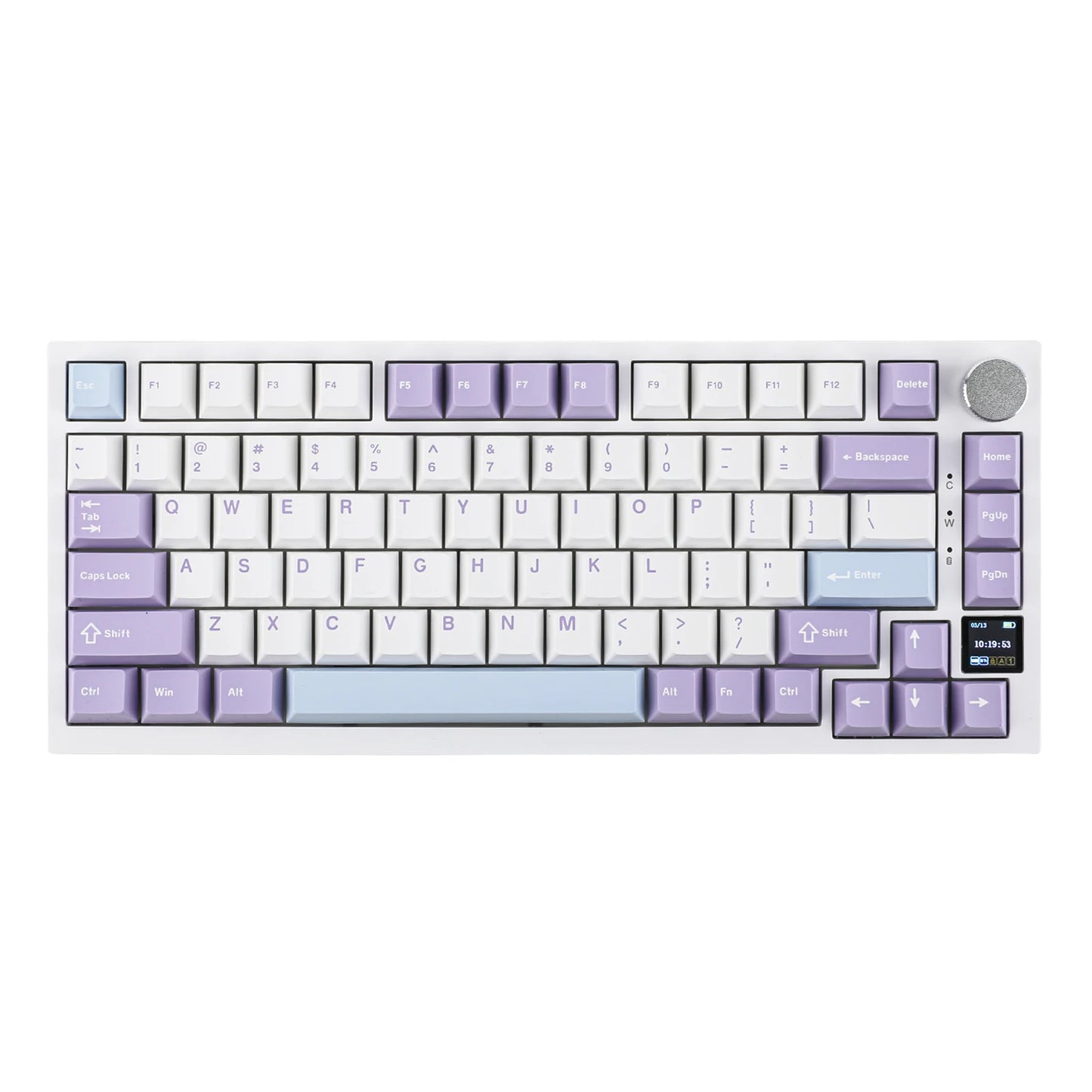 Ajazz AK820 Pro 75% Gasket-mounted Wired/Bluetooth 5.1/2.4G Wireless Mechanical Keyboard with TFT Screen for Win/Mac