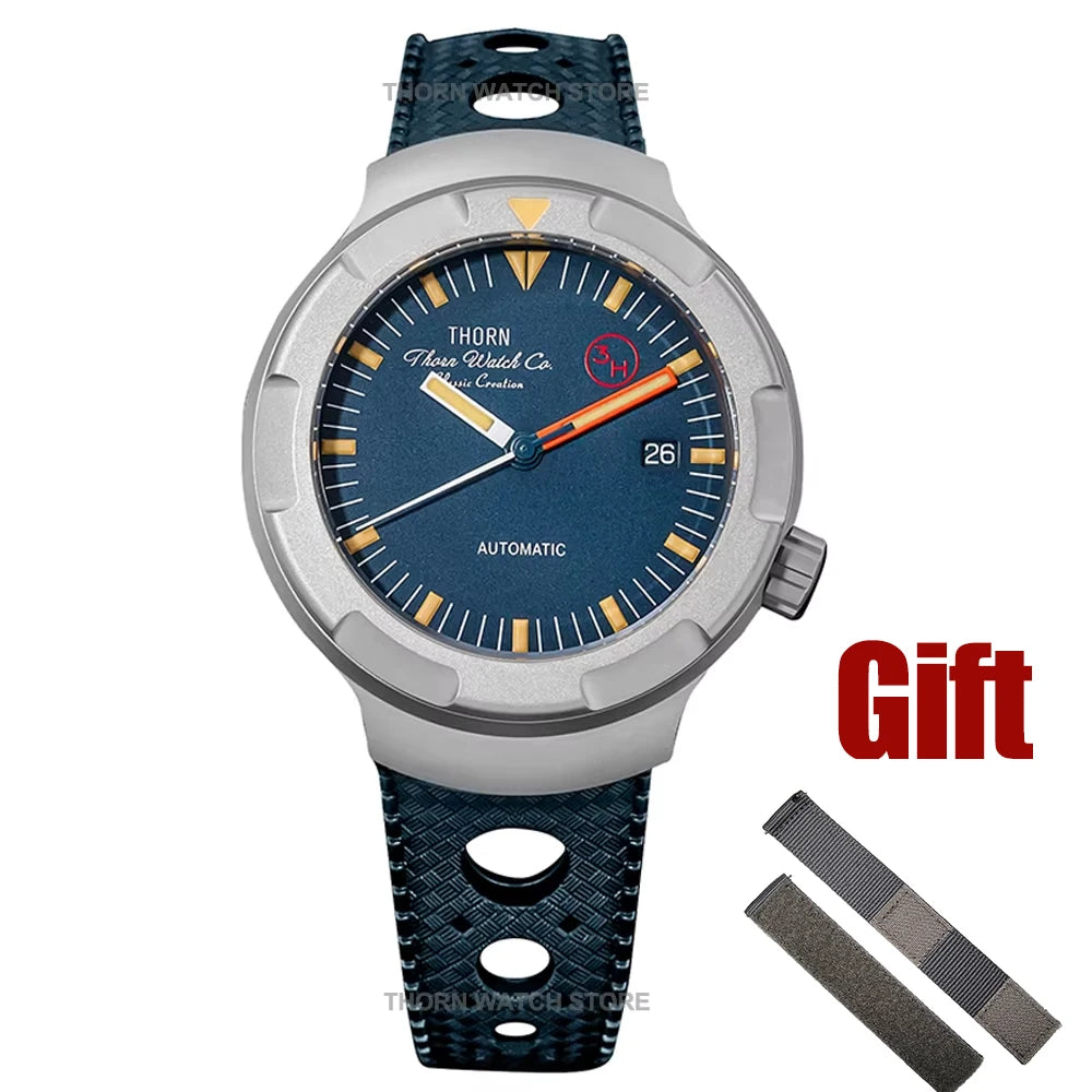 THORN T011 Men's Titanium Watch PT5000 Automatic Movement Mechanical Tribute Vintage Watches Sapphire Luminous 10Bar Waterproof