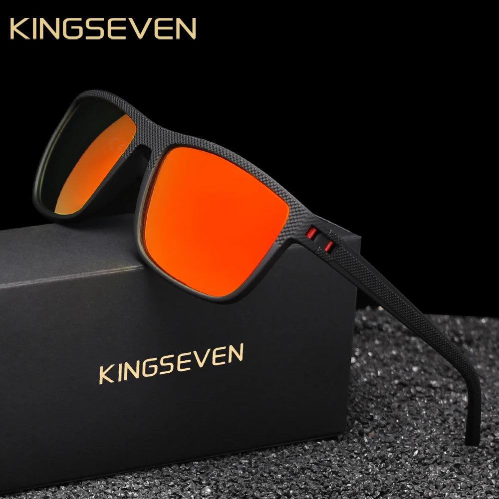 KINGSEVEN Fashion Polarized Sunglasses For Men UV400 Glasses Rectangle Eyewear Fishing Driving Glasses Holiday