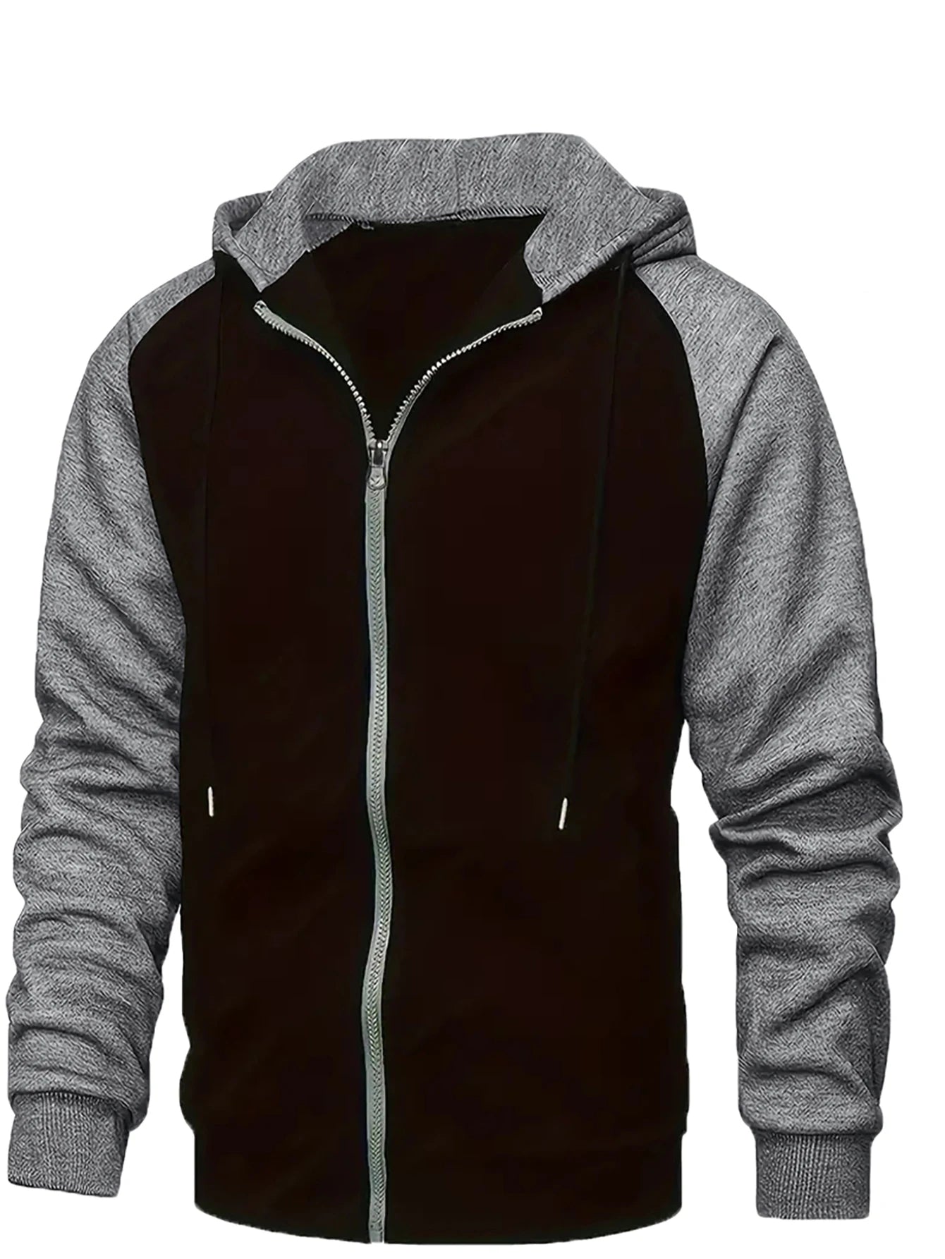 Autumn Winter New Zipper Fleece Hooded Coat Casual Men Women Plus Size Loose Pullover Fashion Raglan Sleeves Sweatshirt Top