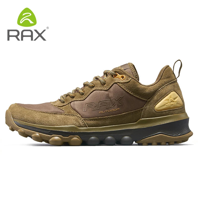 Rax Cowhide Hiking Shoes Men Outdoor Mountain Antiskid Climbing Sneakers Warm Lightweight Trekking Boots Sports Casual Shoes
