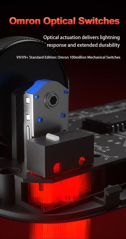 Aula V9 Ultra bezdrôtová e-športová herná myš Double 8k 3mode PAW 3950 8k, 55g, ľahká ergonomická myš, prispôsobiteľné príslušenstvo k PC