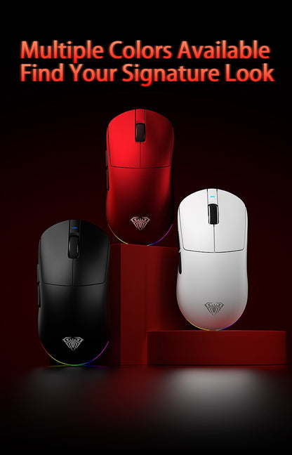 Aula V9 Ultra bezdrôtová e-športová herná myš Double 8k 3mode PAW 3950 8k, 55g, ľahká ergonomická myš, prispôsobiteľné príslušenstvo k PC