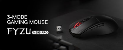 Redragon M995 Pro Wireless Gaming Mouse, 26000 DPI Wired/Wireless Gamer Mouse, BT & 2.4G Wireless
