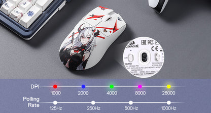 Rato Gaming Redragon M916AK PRO 3-Mode Anime 42G Ultra-Light 26K DPI com Botões Totalmente Programáveis