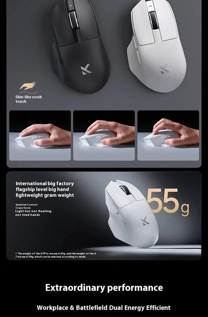 UUSI G7 PRO -pelihiiri, kolmiyhteyksinen langaton Bluetooth, ergonominen kevyt hiiri, mukautettava PC-toimisto- ja pelaajatarvike