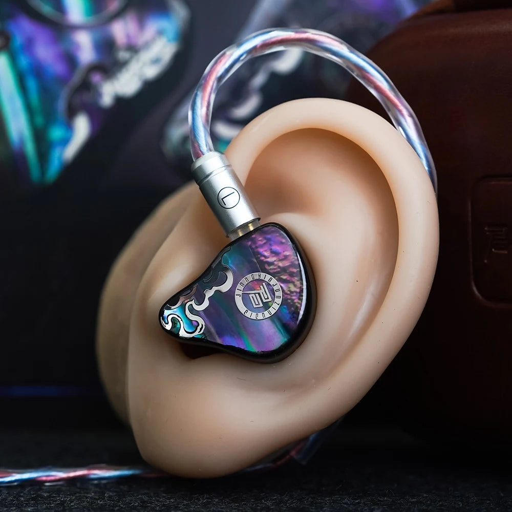 JUZEAR x Z Reviews Defiant 1DD+3BA Hybrid In-Ear Monitors – HiFi Earphones with 3-Way Crossover, 3.5mm & 4.4mm Interchangeable Cable, Audiophile IEM Headphones