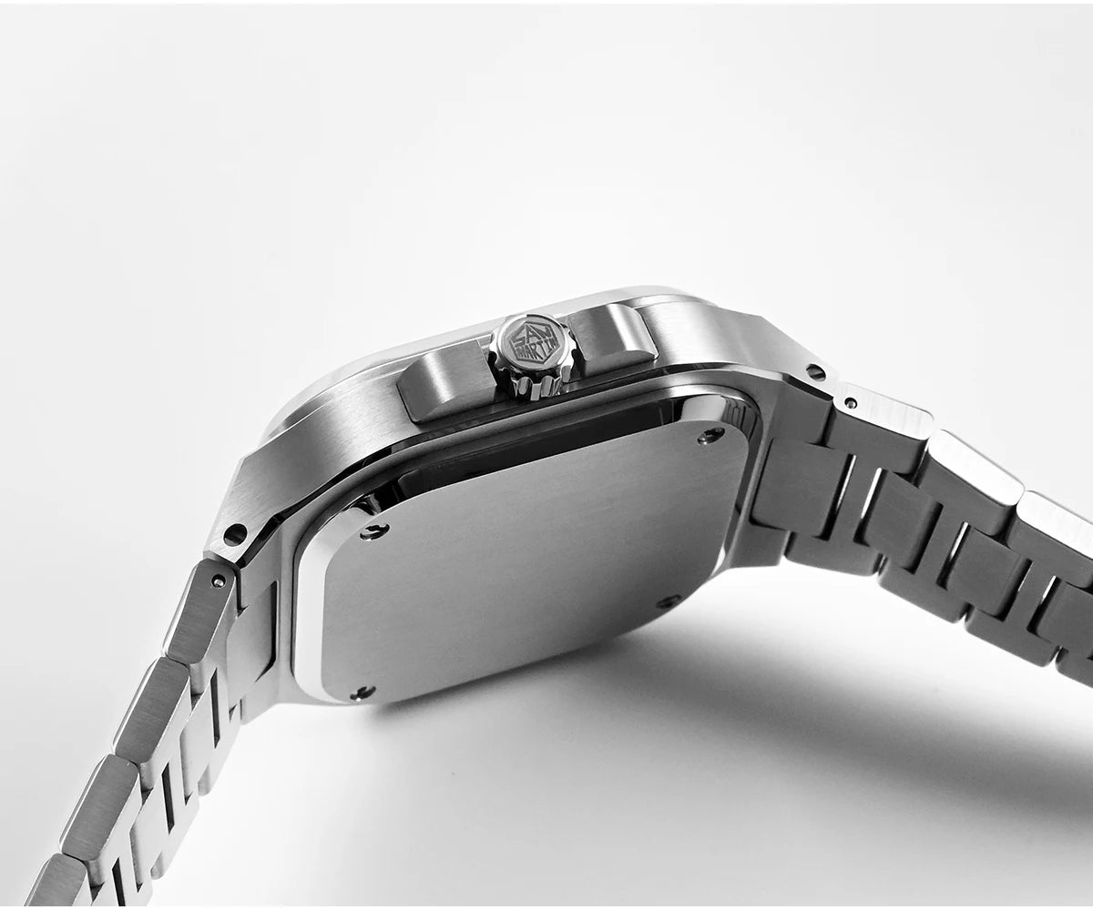 San Martin 40mm Classic Luxury Sport Watch Distinctive Square Case Stainless Steel Men Watch Automatic Mechanical 10 Bar SN0074