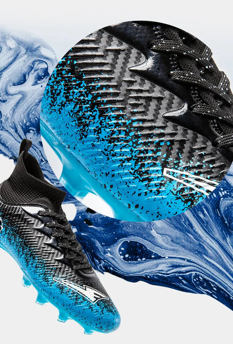 Men Football Boots Non-Slip High-quality Soccer Shoes Grass Cleats High-top Futsal Sneakers Match for Training Competition