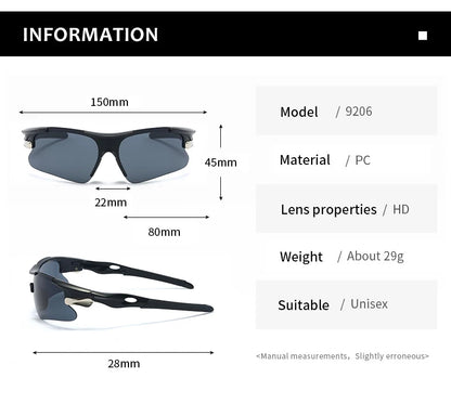 Sports Men Sunglasses Road Cycling Glasses Mountain Riding Protection Goggles Eyewear Mtb Bike Fishing Camping Outdoor Glasses