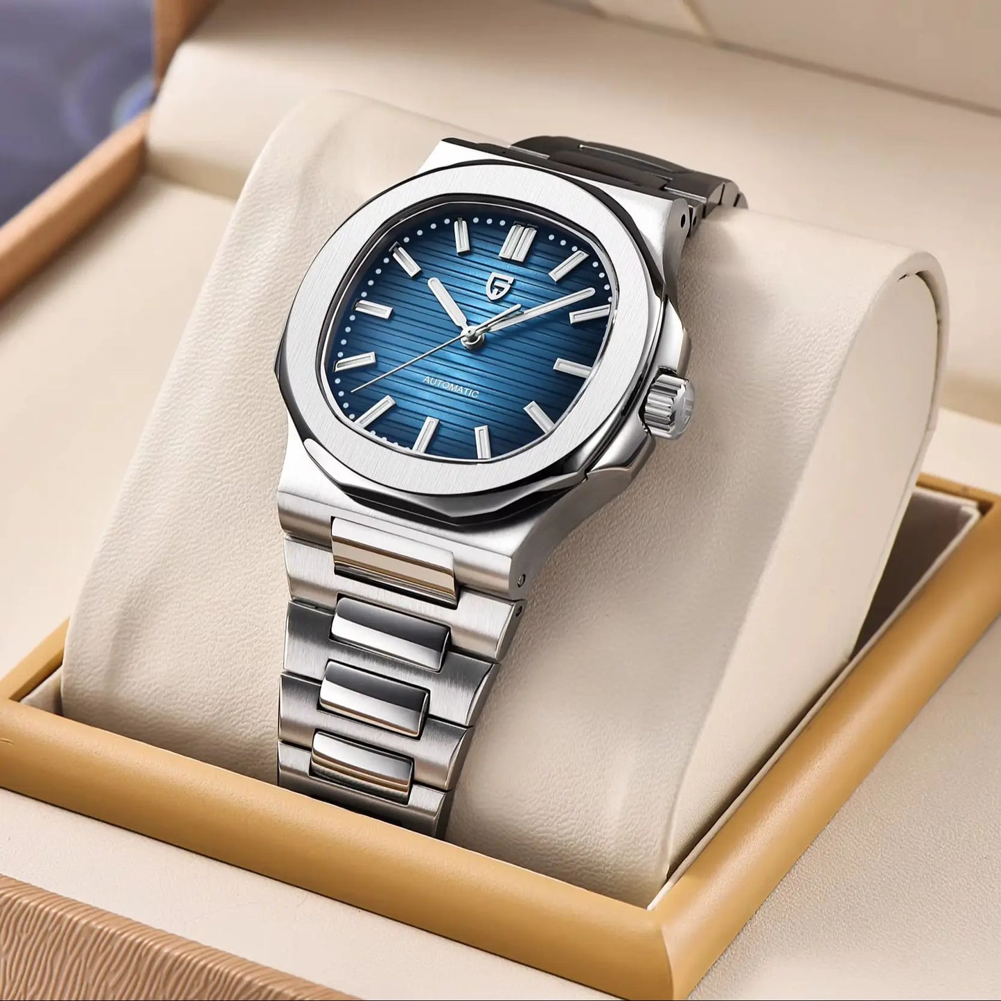 PAGANI DESIGN 2026 New Luxury Automatic Watch  Men Mechanical Wristwatch Stainless Steel Sapphire glass 40MM Barrel dial Watch