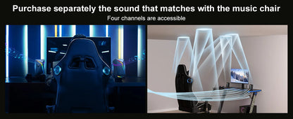 GTPLAYER Gaming chair with Footrests Bluetooth loudspeaker Music chair Ergonomic Computer chair Desk chair