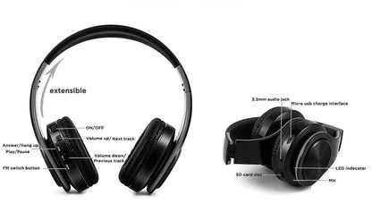 CATASSU Gold Bluetooth Wireless Headphones with Microphone, Stereo Headset, Bluetooth 5.3 Earphones, 40mm HiFi Sound, Foldable Headphones for Android & iOS