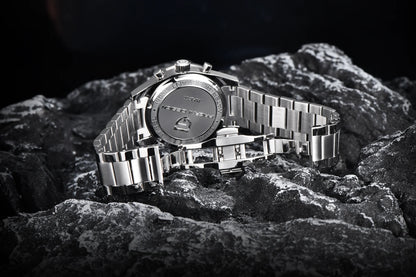 PAGANI DESIGN 2024 New Wide Arrow Moon Men's Watches Luxury Quartz Watch For Men Sport Retro Chronograph VK64 AR Sapphire Glass