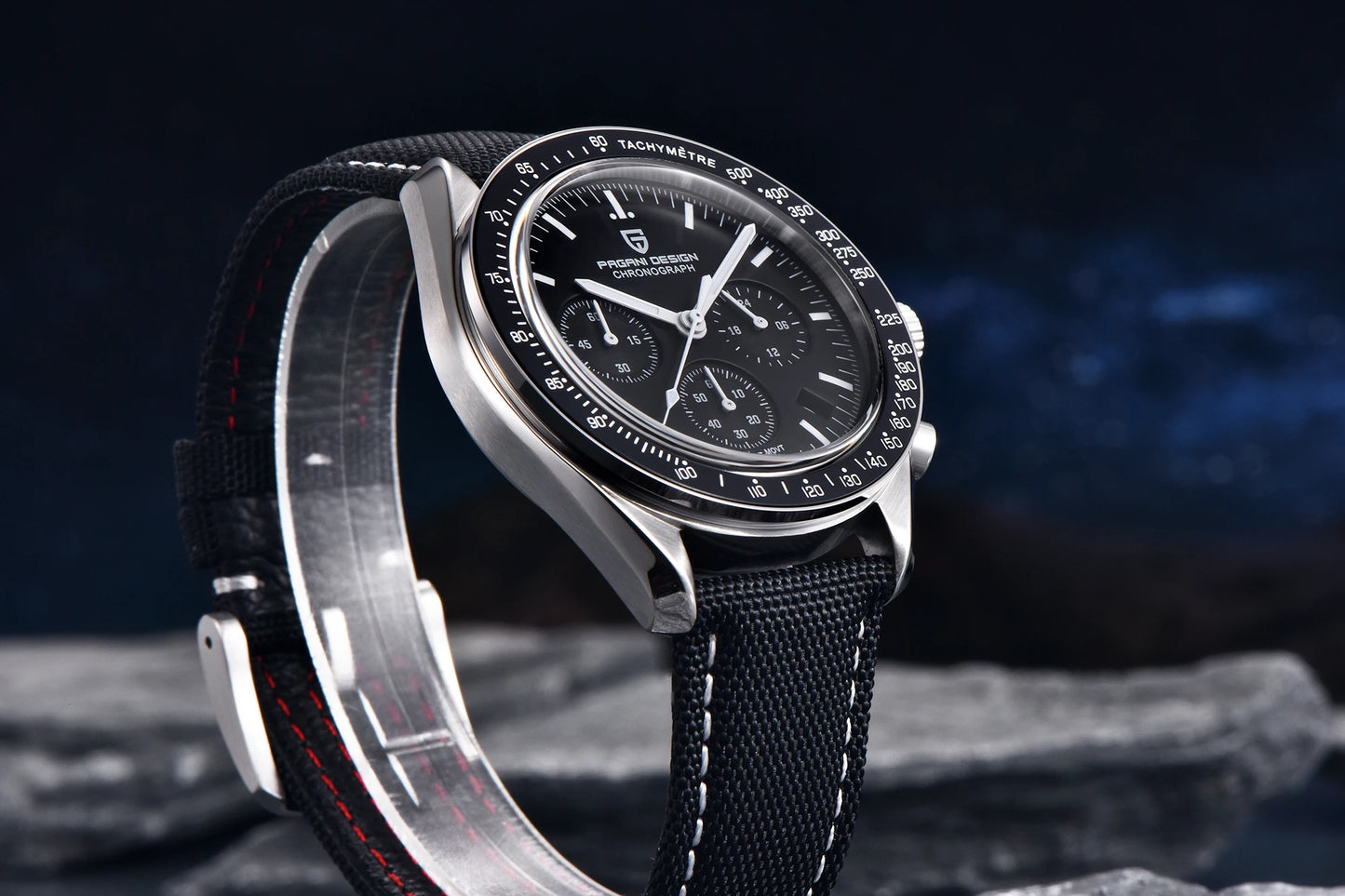 PAGANI DESIGN Planetary Series Saturn Light Tan  Quartz Watch Men Speed Chronograph AR Sapphire crystal Wristwatch Men 2026 New