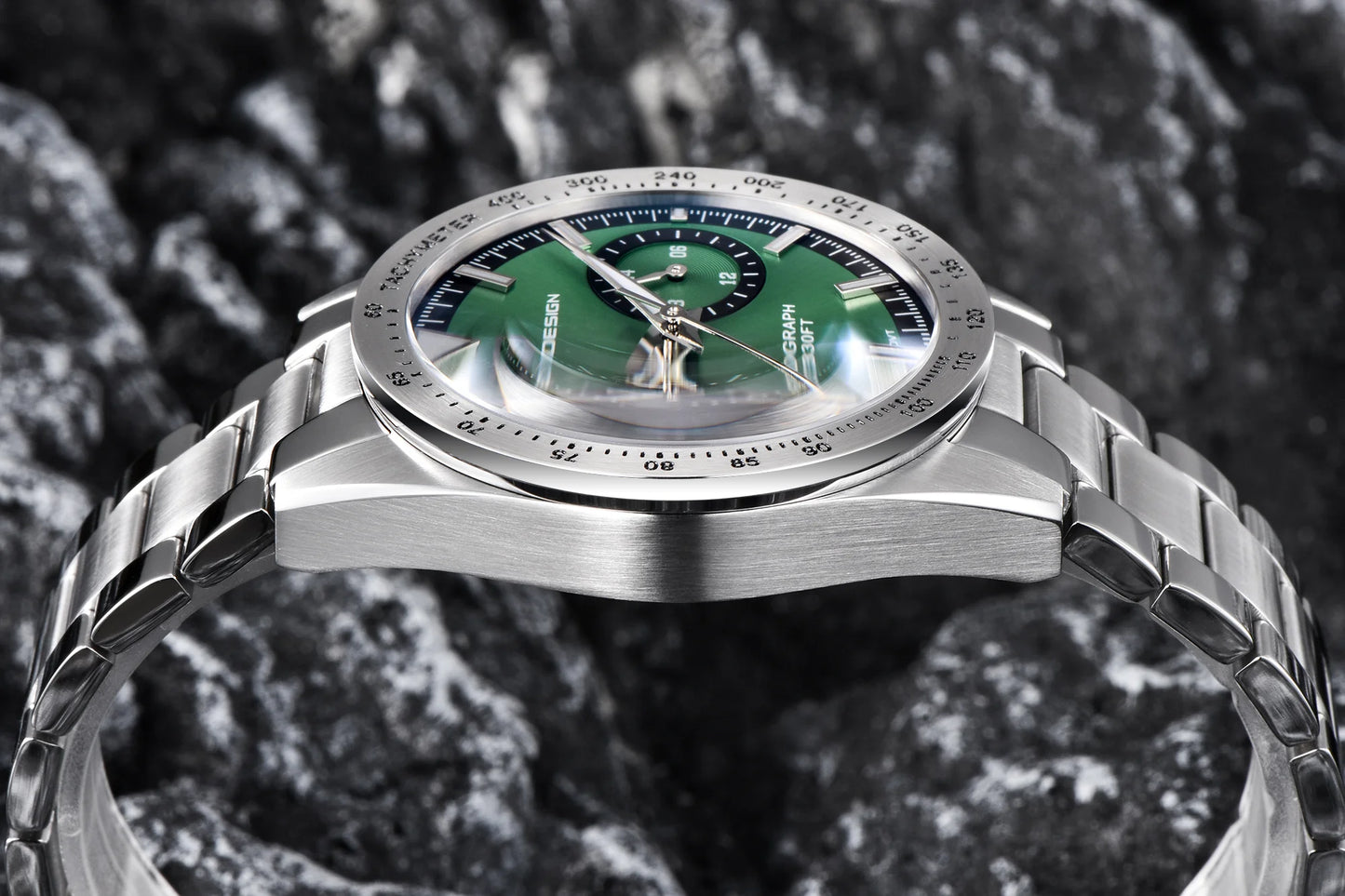 PAGANI DESIGN 2024 New Wide Arrow Moon Men's Watches Luxury Quartz Watch For Men Sport Retro Chronograph VK64 AR Sapphire Glass