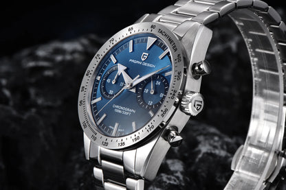 PAGANI DESIGN 2024 New Wide Arrow Moon Men's Watches Luxury Quartz Watch For Men Sport Retro Chronograph VK64 AR Sapphire Glass