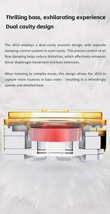 FiiO JD10 3.5mm / Type-C Wired In-Ear Earphone Hi-Res Audio HIFI Bass Stereo Music Earbuds Sport Gaming Headset