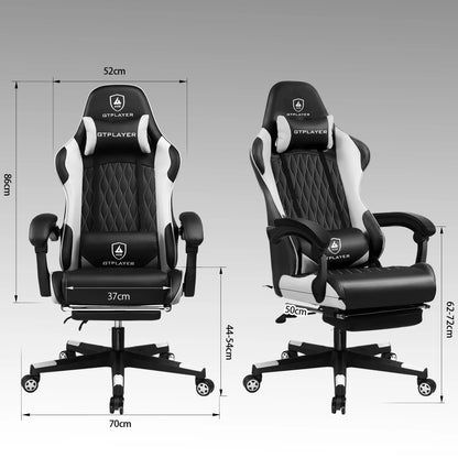 GTPLAYER Gaming chair Gamer chair Ergonomic Office Chair Footrest Adjustable Loin & Pillows Gaming Chair
