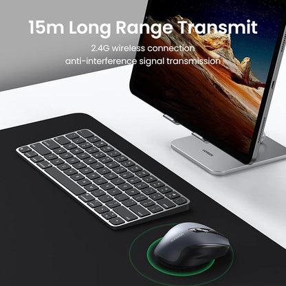 UGREEN Wireless Ergonomic Mouse 4000 DPI Silent 2.4GHz 6-Button Mouse for Laptop, MacBook, PC & Tablet