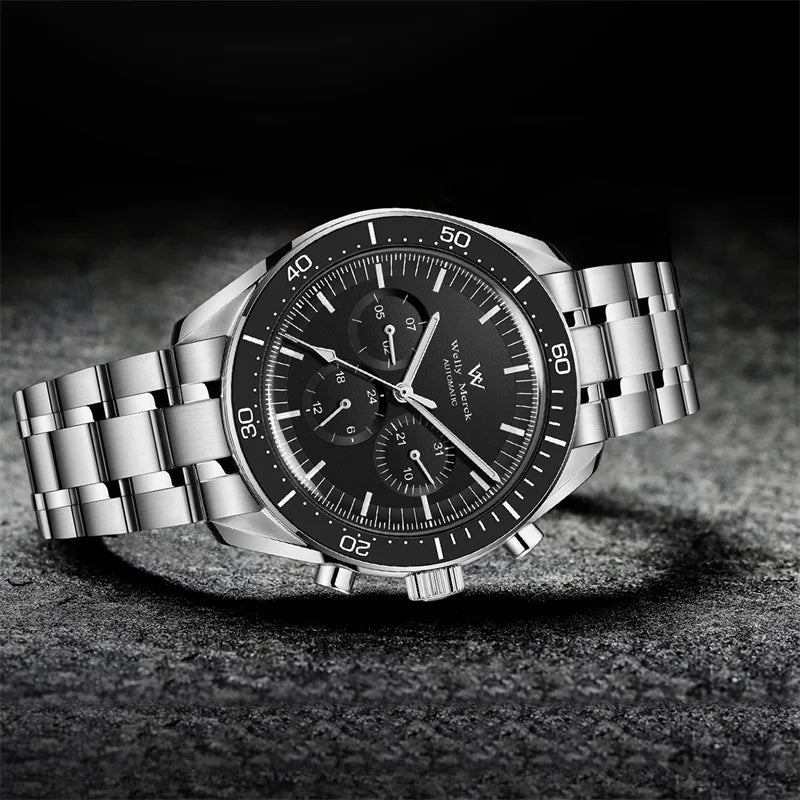 WM Watch Automatic Mechanical Watch 200M Waterproof Casual Classic Business Welly Merck Men Watches 170M-WM