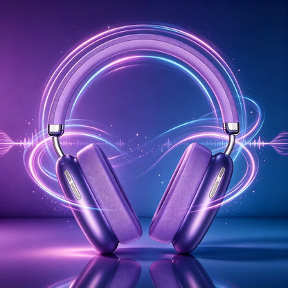 Casque de sport sans fil, casque Bluetooth avec microphone pour appels, coussinets d'oreille en tissu confortables