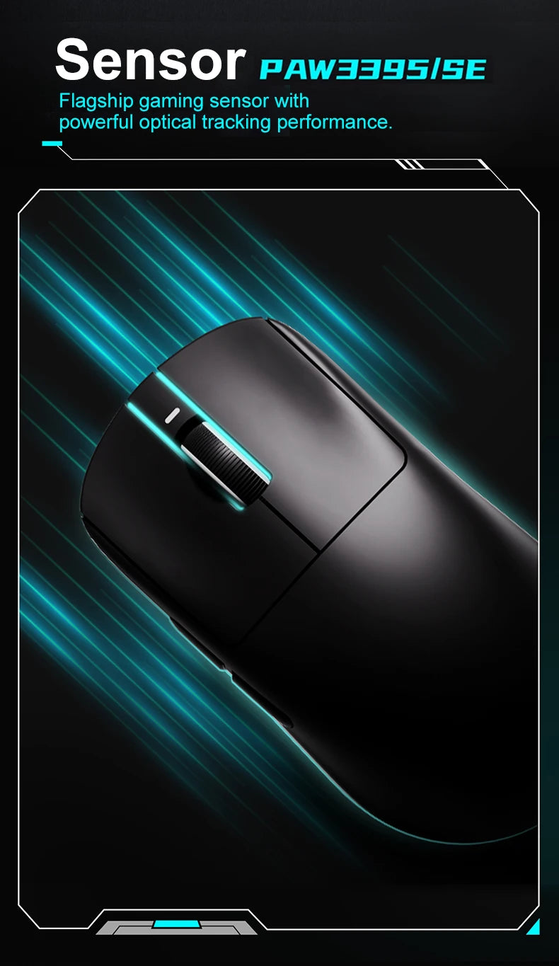 Mouse gaming wireless ATK VXE Dragonfly R1 Pro MAX PAW3395 R1 SE Plus personalizzato per eSport FPS, ricaricabile e leggero