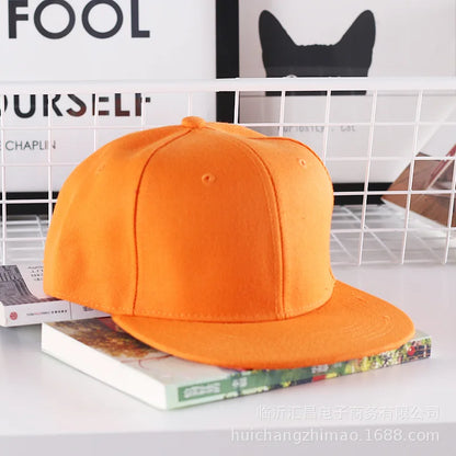 Casquette hip-hop unie pour homme, casquette snapback, casquettes de baseball pour femme, casquettes à visière plate ajustable, visières unies, pour garçons et filles, danse de rue
