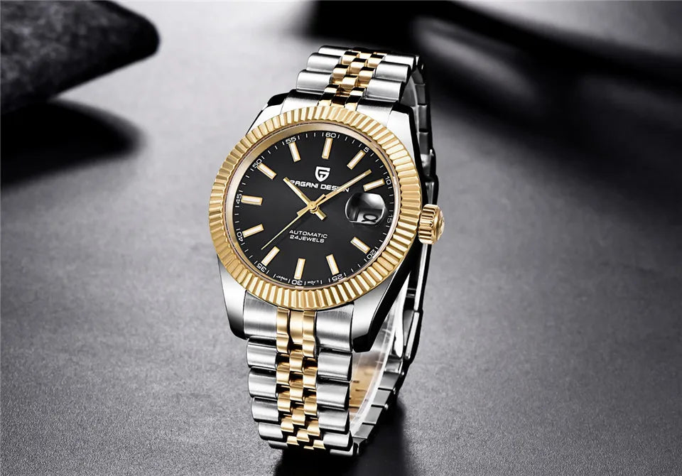 PAGANI DESIGN 8215 Movement Men Mechanical Wristwatches Sapphire Glass Luxury Watch for Men Steel 100M Waterproof Clock PD1645