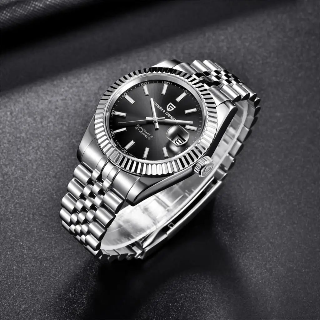 PAGANI DESIGN 8215 Movement Men Mechanical Wristwatches Sapphire Glass Luxury Watch for Men Steel 100M Waterproof Clock PD1645
