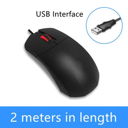 LINDO ZONE -pöytätietokoneen langallinen USB PS/2 -hiiri, erittäin pitkä 2M/3M johto 200CM/300CM, kannettavalle sopiva pidennetty langallinen hiiri